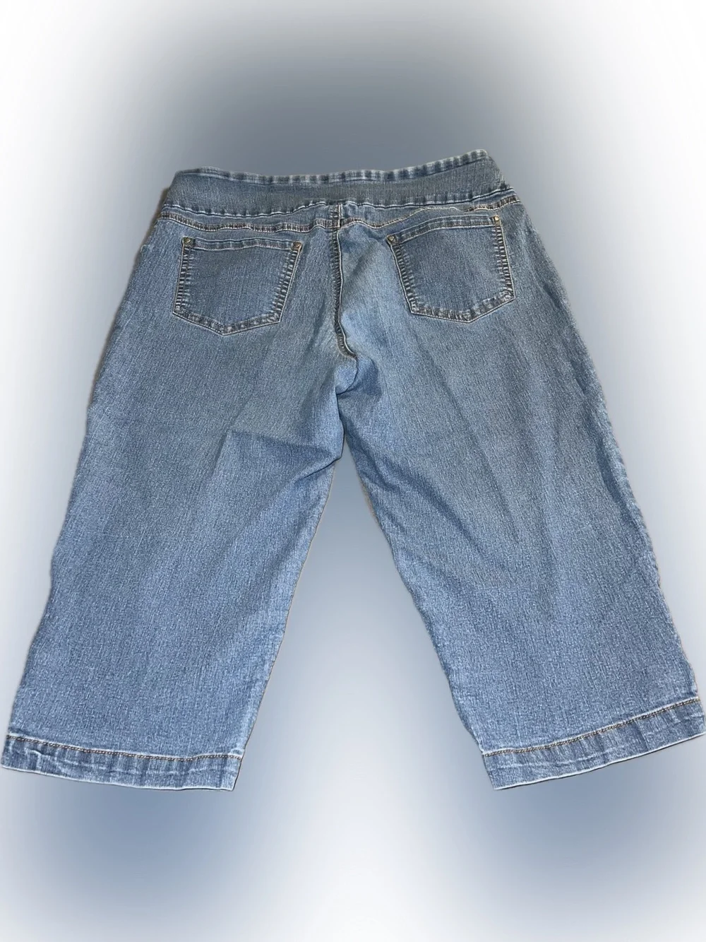 🔴Nine West Blue Skimmers & Time And Tru Denim Long Shorts Large